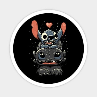 Stitch And Toothless Magnet